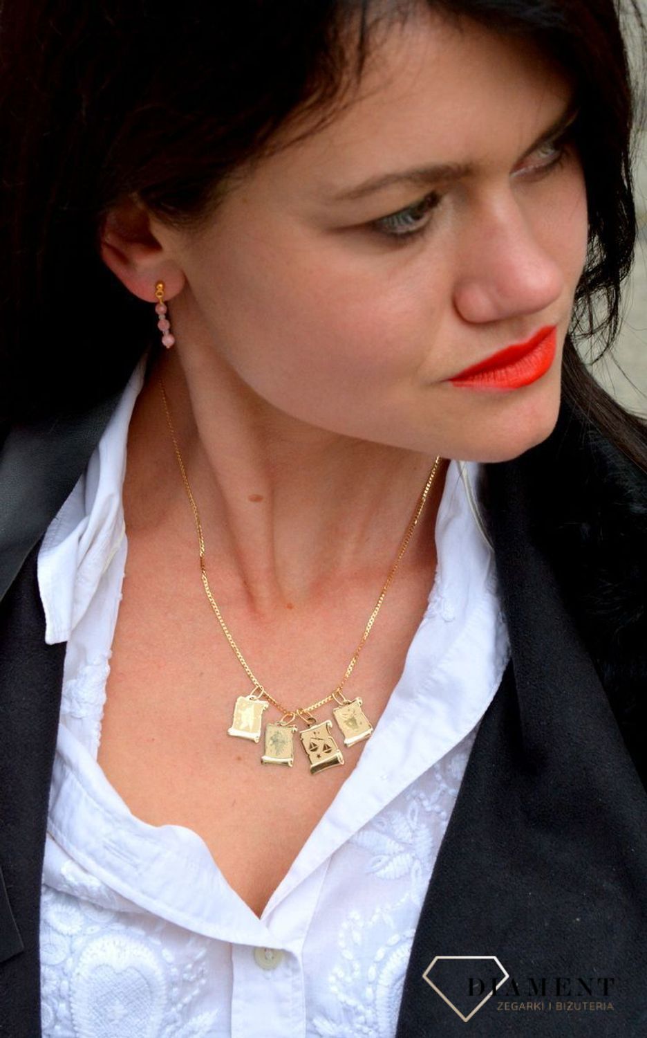 Złota zawieszka znak zodiaku Skorpion.jpg